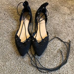 Black Lace up sandals🖤